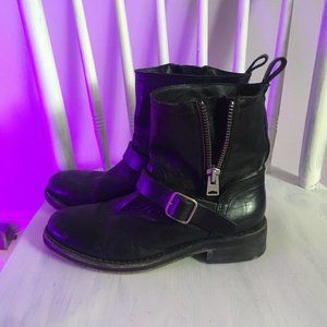 ALL SAINTS leather moto boots